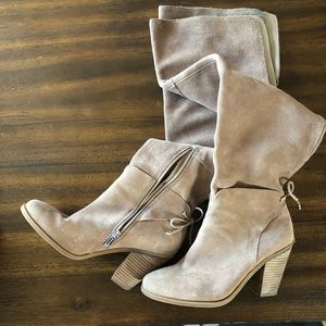 Jessica Simpson over-the-knee heeled suede boots